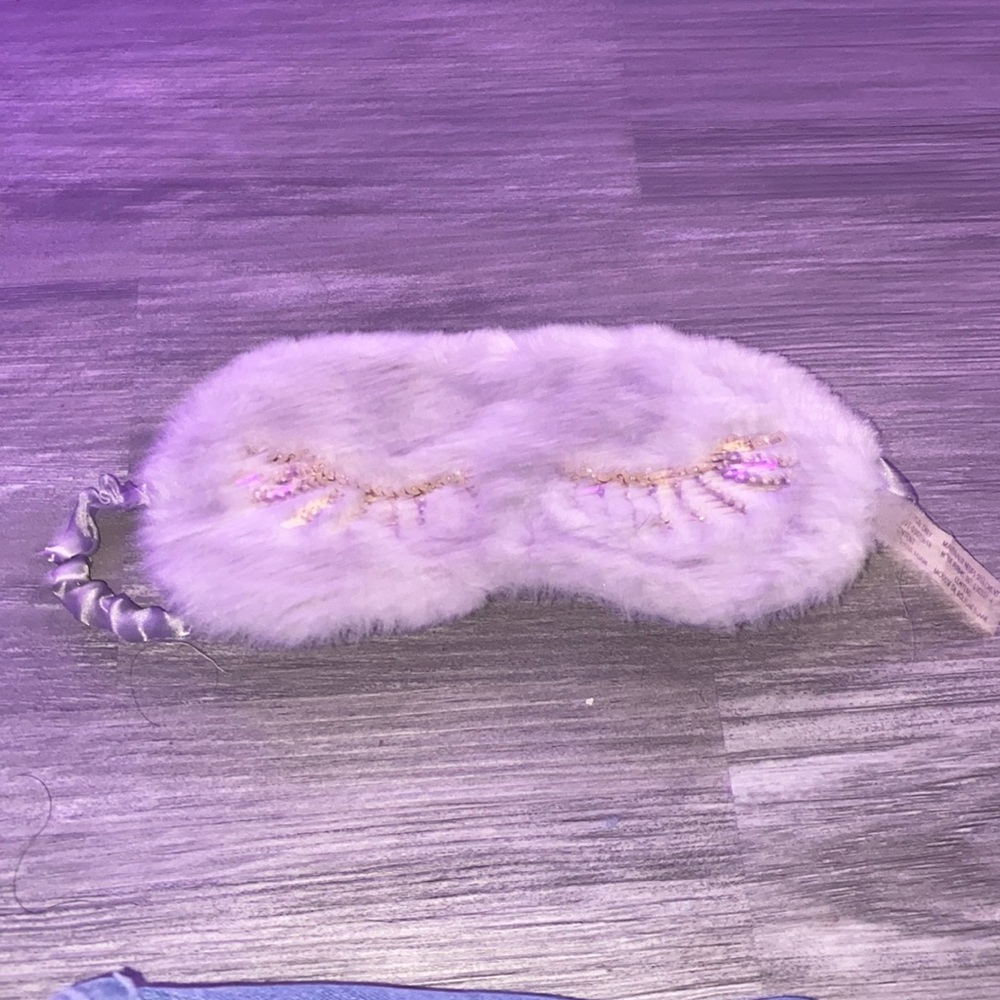 Fluffy gray with eyes sleeping mask FITS ALL